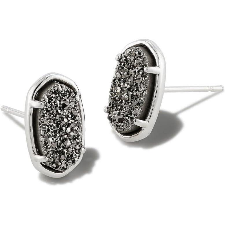 image:imageKendra Scott Grayson Stone Stud EarringsRHODIUM PLATINUM DRUSY