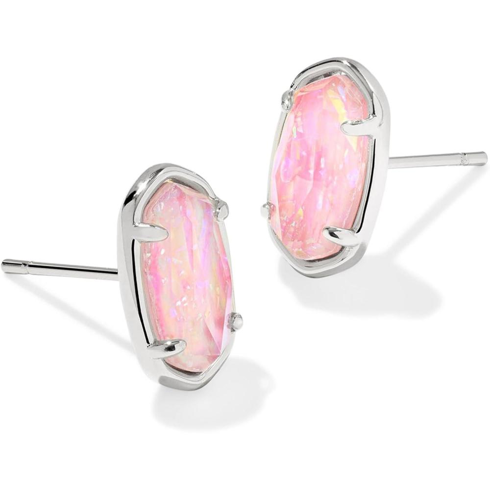 image:imageKendra Scott Grayson Stone Stud EarringsSilver Pink Iridescent Mother Of Pearl