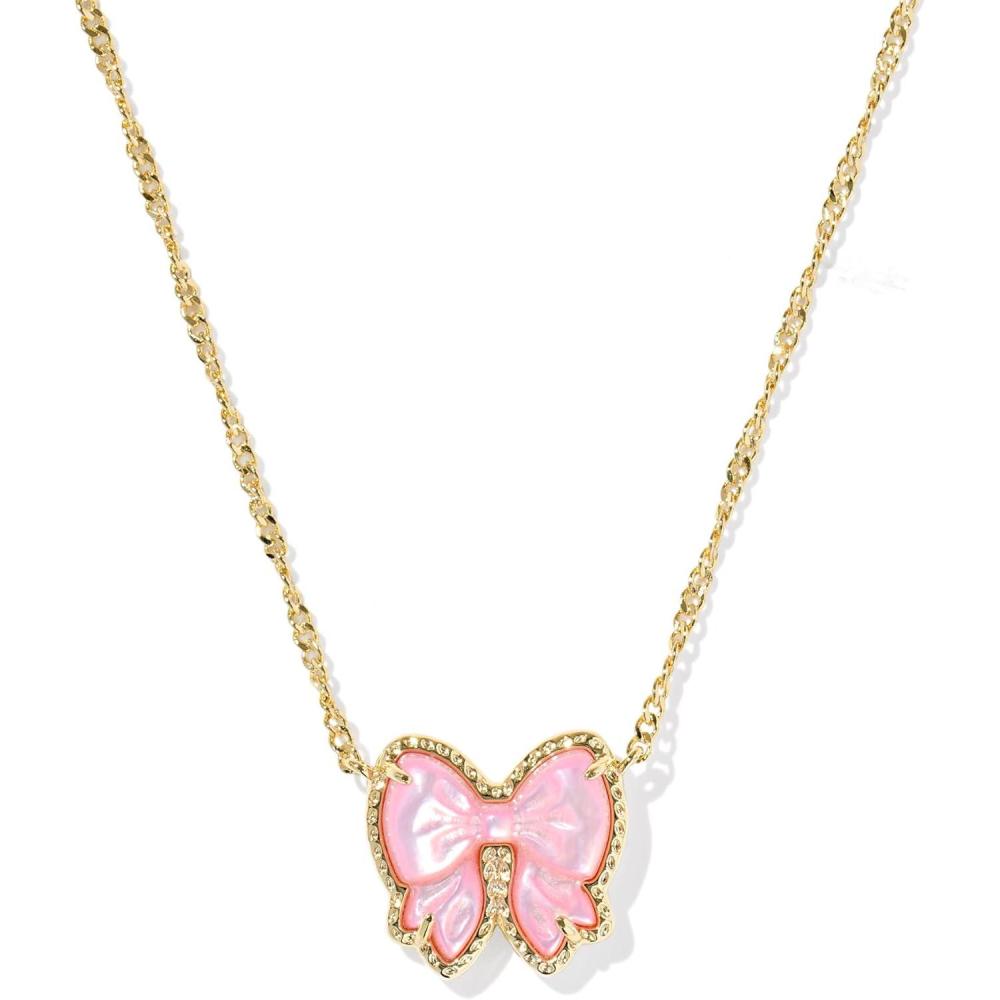 image:imageKendra Scott Haley Bow Short Pendant Necklace Fashion Jewelry for WomenGOLD  BLUSH IVORY MOTHER OF PEARL