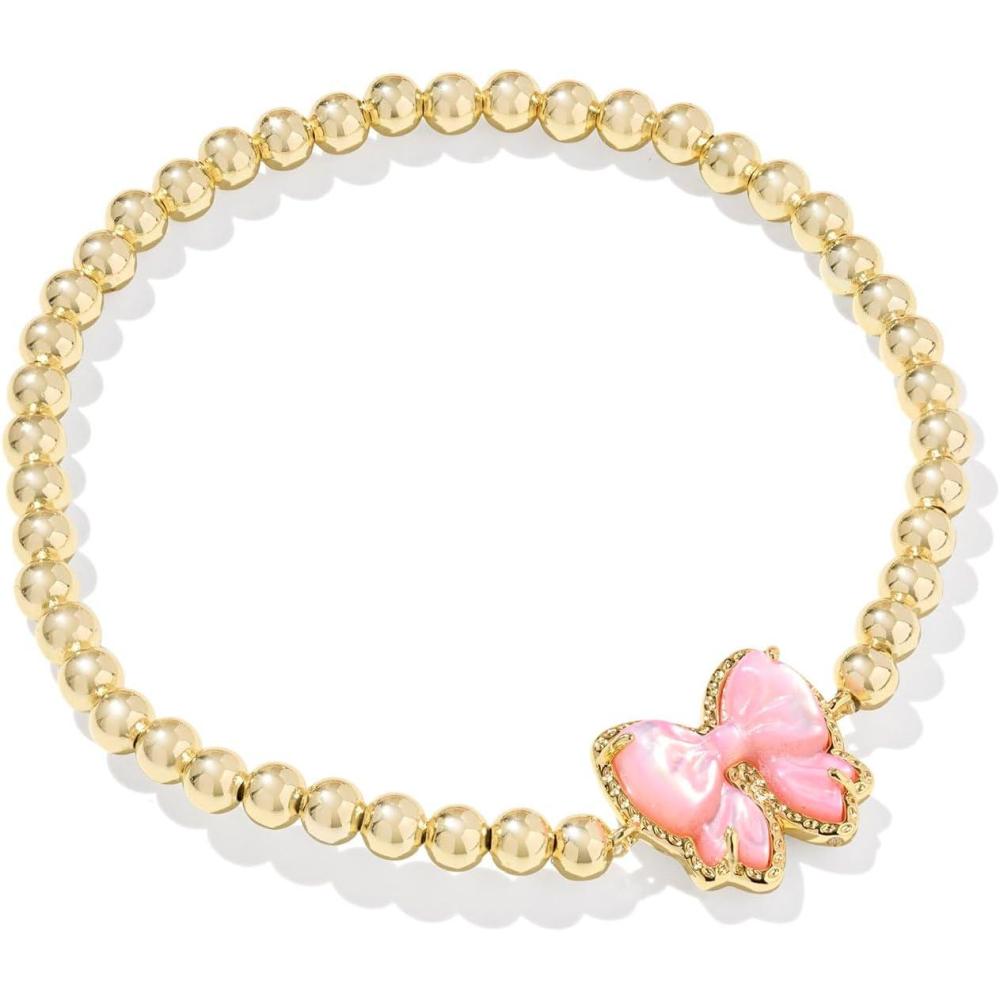 image:imageKendra Scott Haley Bow Stretch Bracelet Fashion Jewelry for WomenGOLD BLUSH IVORY MOTHER OF PEARL