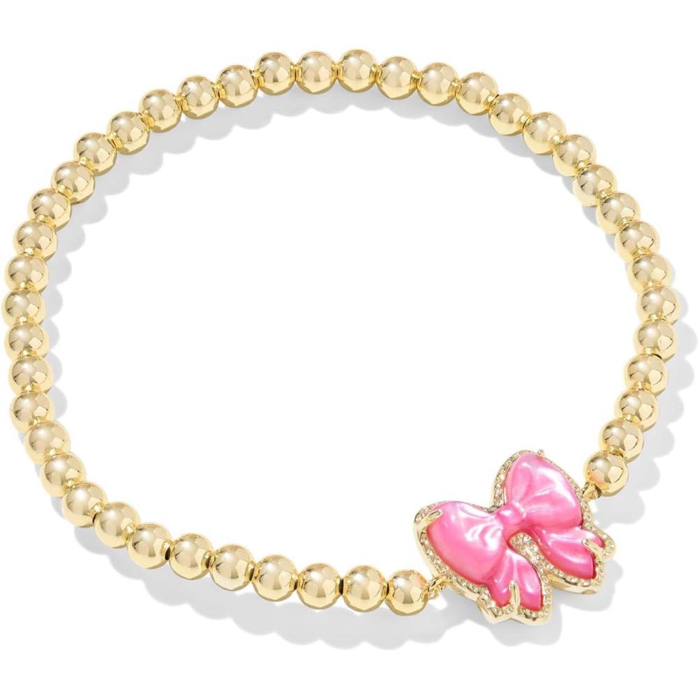 image:imageKendra Scott Haley Bow Stretch Bracelet Fashion Jewelry for WomenGold Rose Violet Mother of Pearl
