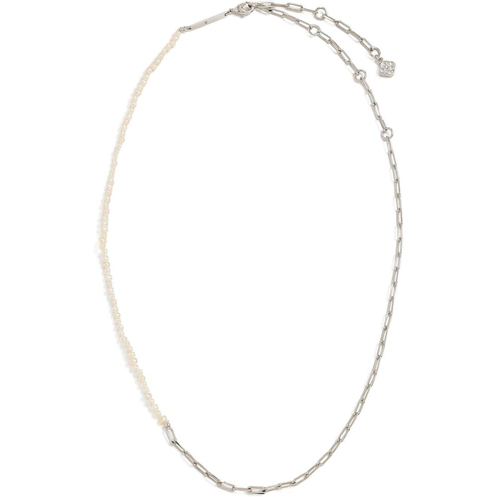 image:imageKendra Scott Markie Half Chain Necklace Fashion Jewelry for WomenRHODIUMFRESHWATER CULTURED PEARL
