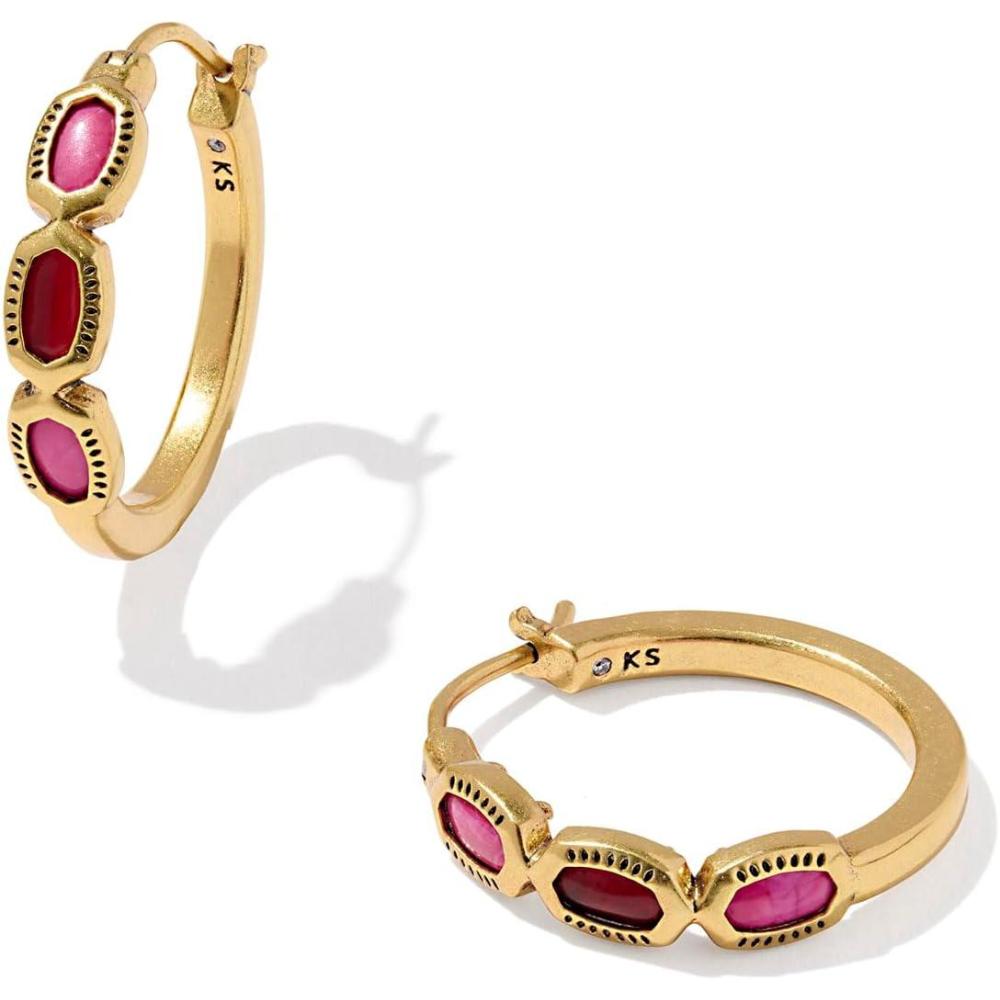 image:imageKendra Scott Mini Elisa Hoop Earrings Fashion Jewelry for WomenGOLD PINK MIX