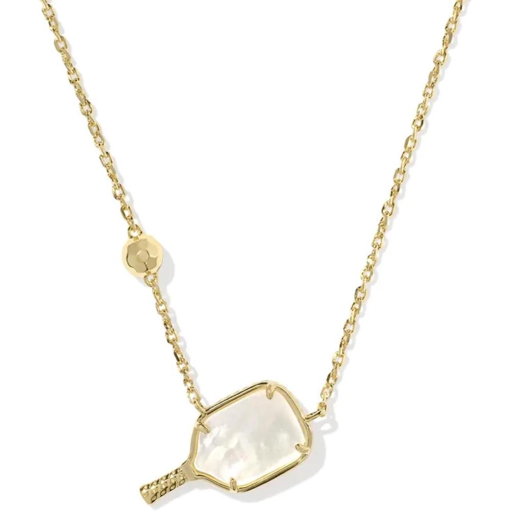image:imageKendra Scott Pickleball Short Pendant Necklace Fashion Jewelry for WomenGOLD IVORY MOTHER OF PEARL