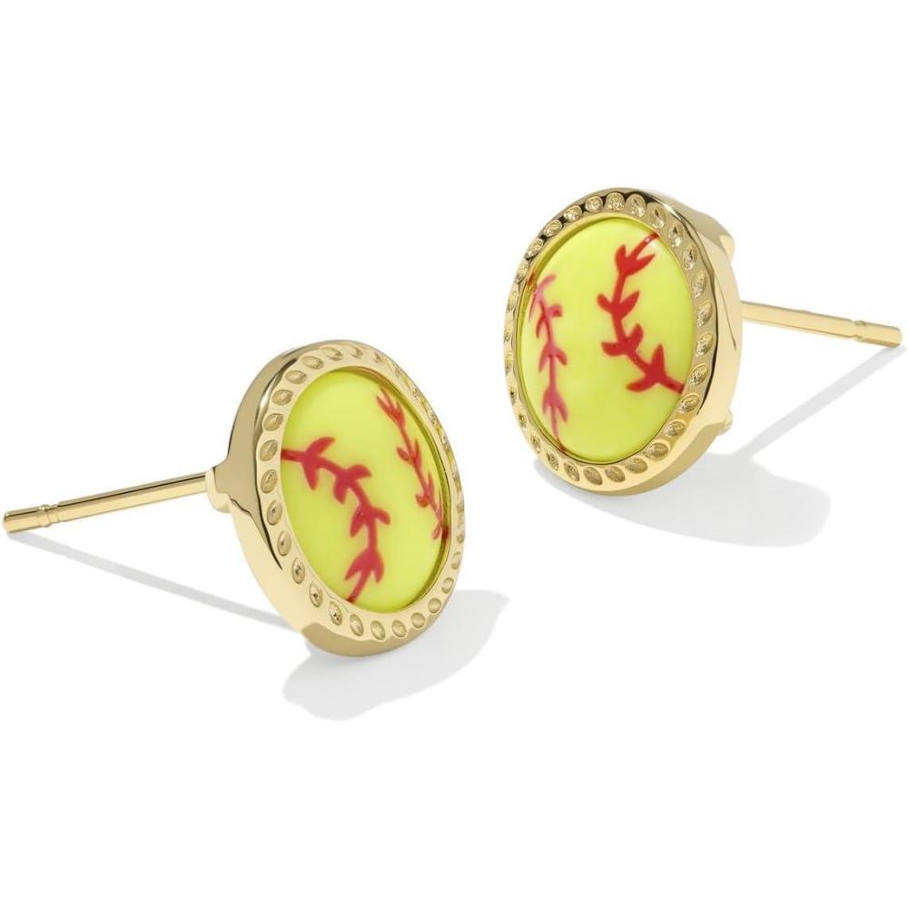image:imageKendra Scott Softball Stud Earring Fashion Jewelry for WomenGOLDCHARTREUSE MAGNESITE