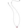 Kendra Scott Baseball Short Pendant Necklace, Fashion Jewelry for Women(RHODIUM)