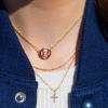 Kendra Scott Baseball Short Pendant Necklace, Fashion Jewelry for Women(RHODIUM)