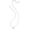 Kendra Scott Bella Short Pendant Necklace, Fashion Jewelry for Women(RHODIUM – WHITE CZ)