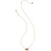Kendra Scott Cheer Short Pendant Necklace, Fashion Jewelry for Women(Orange Goldstone)