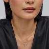 Kendra Scott Cross Crystal Pendant Necklace, Fashion Jewelry for Women(GOLD – WHITE CRYSTAL)