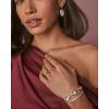 Kendra Scott Elaina Bezel Delicate Chain Bracelet, Fashion Jewelry for Women(GOLD – IVORY MOTHER OF PEARL)