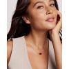 Kendra Scott Elisa Bezel Short Pendant Necklace, Fashion Jewelry for Women(GOLD – CARMINE RED ILLUSION)