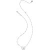 Kendra Scott Haley Bow Short Pendant Necklace, Fashion Jewelry for Women(RHODIUM – IVORY MOTHER OF PEARL)