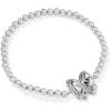Kendra Scott Haley Bow Stretch Bracelet, Fashion Jewelry for Women(RHODIUM – IVORY MOTHER OF PEARL)
