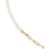 Kendra Scott Markie Half Chain Necklace, Fashion Jewelry for Women(GOLD-FRESHWATER CULTURED PEARL)