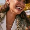 Kendra Scott Tennis Short Pendant Necklace, Fashion Jewelry for Women(RHODIUM – CHARTREUSE MAGNESITE)