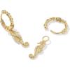 Kendra Scott Women’s Seahorse Huggie Earrings(GOLD METAL)