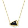 Kendra Scott Cheer Short Pendant Necklace, Fashion Jewelry for Women(Black Agate)
