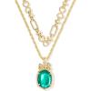 Kendra Scott Daphne Bow Multi Strand Necklace, Fashion Jewelry for Women(GOLD – PINE ILLUSION)