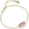 GOLD-LIGHT PINK CUBIC ZIRCONIA