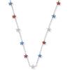 Kendra Scott Sierra Star Crystal Strand Necklace, Fashion Jewelry for Women(RHODIUM – RED WHITE BLUE MIX)