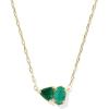 Kendra Scott Tatum Short Pendant Necklace, Fashion Jewelry for Women(GOLD – GREEN MIX)