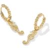 Kendra Scott Women’s Seahorse Huggie Earrings(GOLD METAL)