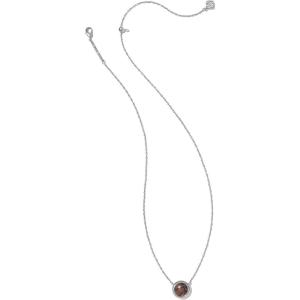 Kendra Scott Basketball Short Pendant Necklace, Fashion Jewelry for Women(RHODIUM)