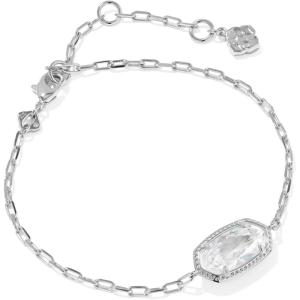 Kendra Scott Elaina Luxe Chain Bracelet, Fashion Jewelry for Women(RHODIUM-WHITE CUBIC ZIRCONIA)