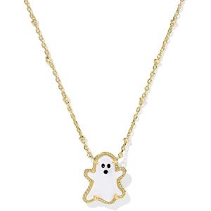 Kendra Scott Ghost Short Pendant Necklace, 14K Gold-Plated Brass, Fashion Jewelry for Women, White Mop