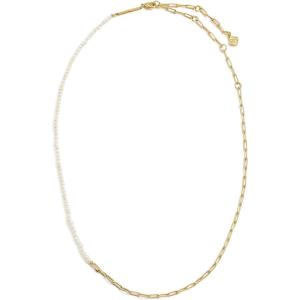 Kendra Scott Markie Half Chain Necklace, Fashion Jewelry for Women(GOLD-FRESHWATER CULTURED PEARL)