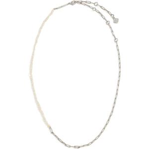Kendra Scott Markie Half Chain Necklace, Fashion Jewelry for Women(RHODIUM-FRESHWATER CULTURED PEARL)