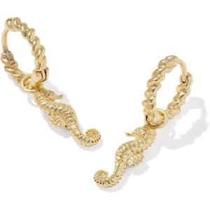 Kendra Scott Women’s Seahorse Huggie Earrings(GOLD METAL)