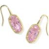 Kendra Scott Lee Luxe Drop Earring, Fashion Jewelry for Women(GOLD-LIGHT PINK CUBIC ZIRCONIA)
