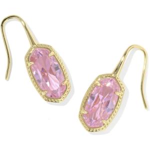 Kendra Scott Lee Luxe Drop Earring, Fashion Jewelry for Women(GOLD-LIGHT PINK CUBIC ZIRCONIA)