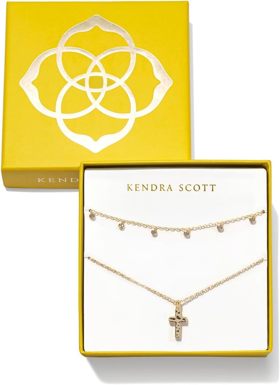 image:imageKendra Scott Amelia Cross Necklace Gift Set 14k Gold Plated Brass Crystal Fashion Jewelry for Women