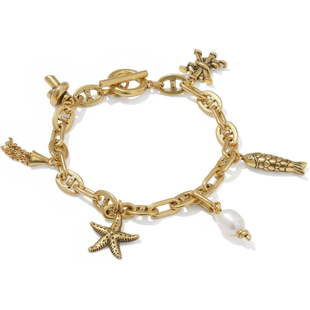 image:imageKendra Scott Parker Charm Bracelet Fashion Jewelry for WomenGold Freshwater Cultured Pearl