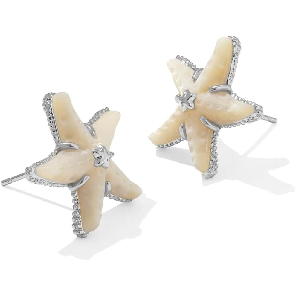 image:imageKendra Scott Parker Starfish Stud Earring Fashion Jewelry for WomenRhodium Mother of Pearl